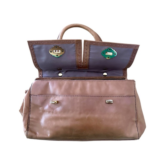 Cynthia Rowley Leather Brown Top-Handle Bag - Picture 3 of 12